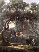 Figures in a Tree-lined Avenue